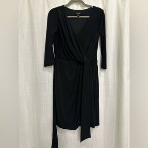 Black Wrap Dress with Tie - Like New